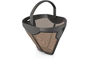 Ninja Dual Brew Coffee Maker Permanent Gold Tone Replacement Filter 4.82" x 4.17" x 3.93"