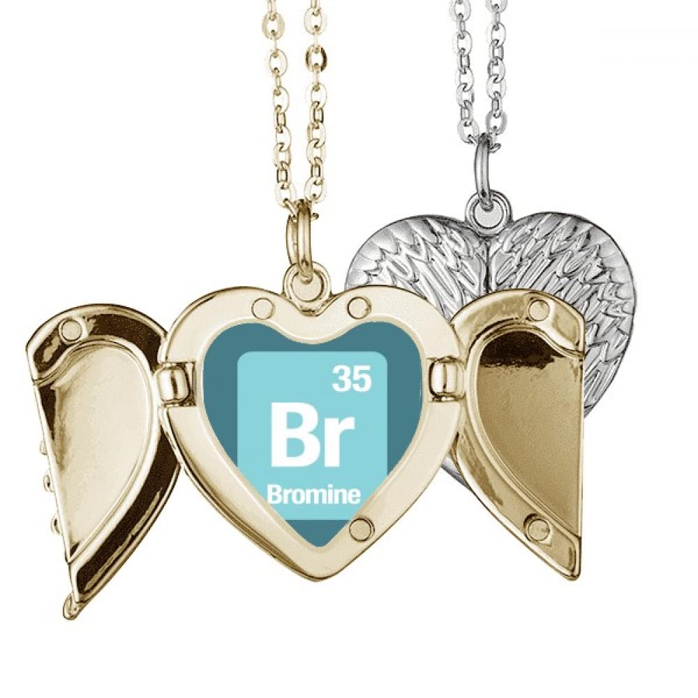Br Brone Checal Element Science Angel Wing Necklace Pendant Couple
