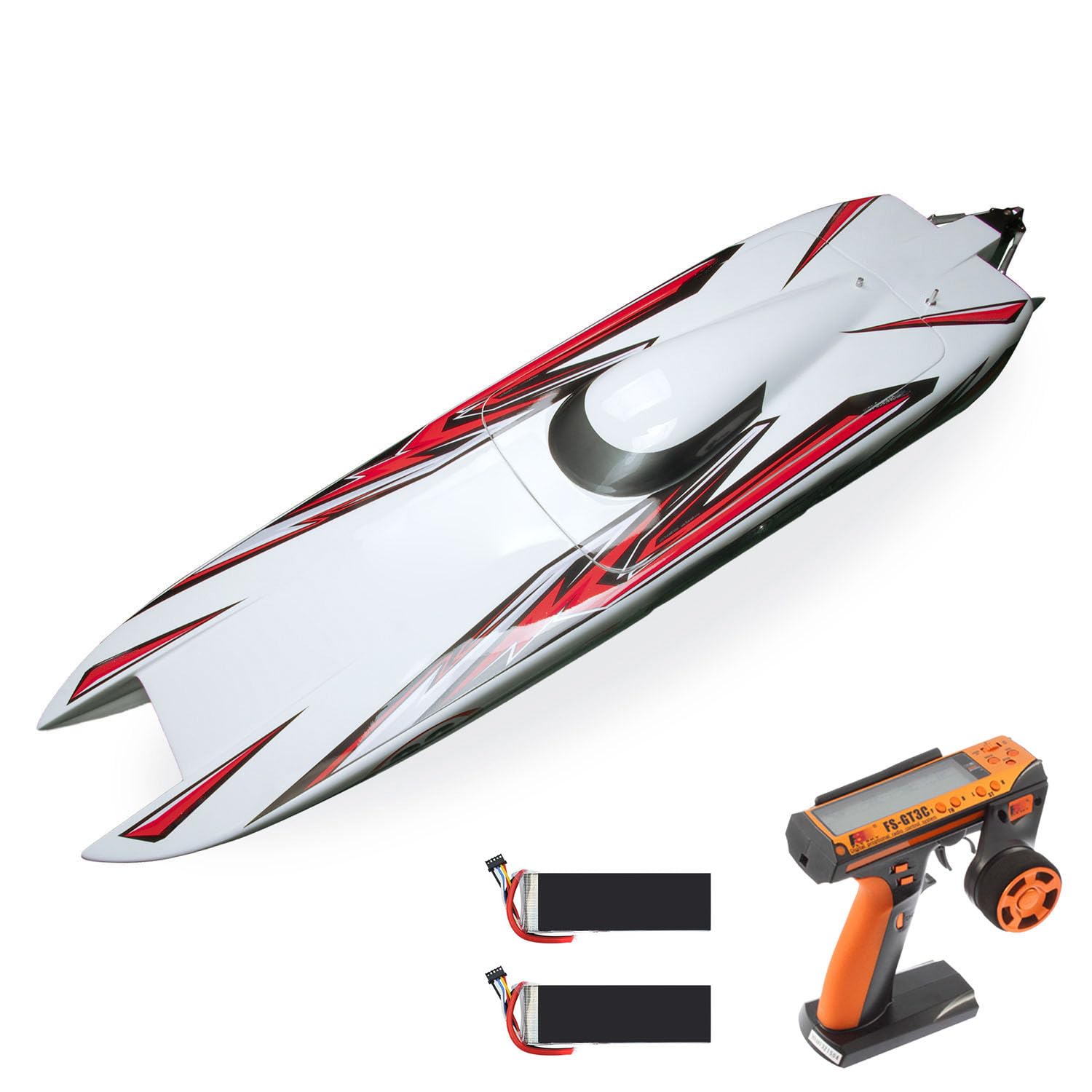 135KM/H RC Hochgeschwindigkeits-Rennboote DTRC E33 Wasserfahrzeug Modell Speedboat Kühlsystem RTR Batterie Dual Brushless Motor