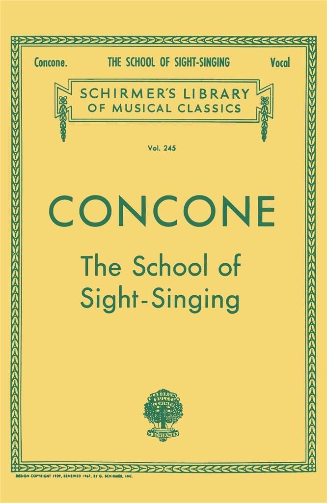 School of Sight-Singing: Schirmer Library of Classics Volume 245 Voice Technique