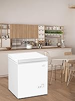 Vista 27 de Mini Chest Freezer 3.5 Cu.Ft 7 Gears Temperature Control Compact Deep Freezer with Top Open Door and Removable Storage Basket Black