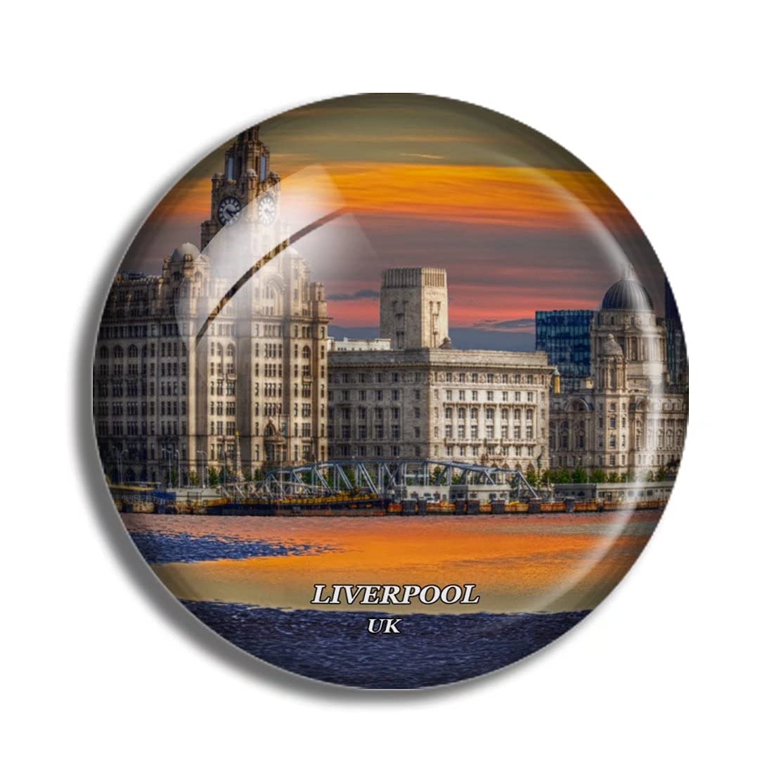 Weekino Crystal Fridge Magnets Liverpool Uk Travel Souvenir Funny Sticker For Gift Home Decoration Office Whiteboard