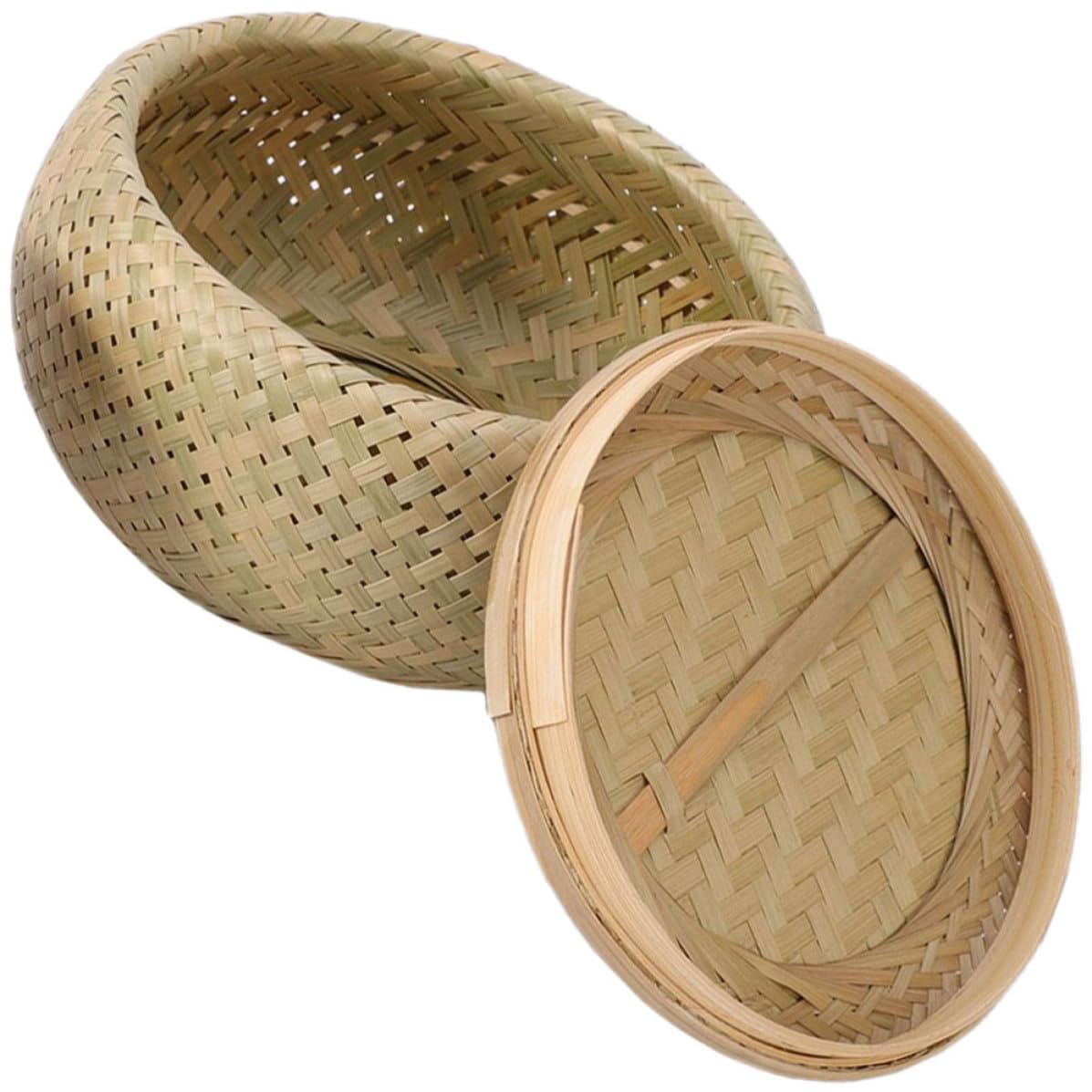 Tarro de té de bambú natural, frasco sellado decorativo y organizador de cocina beige