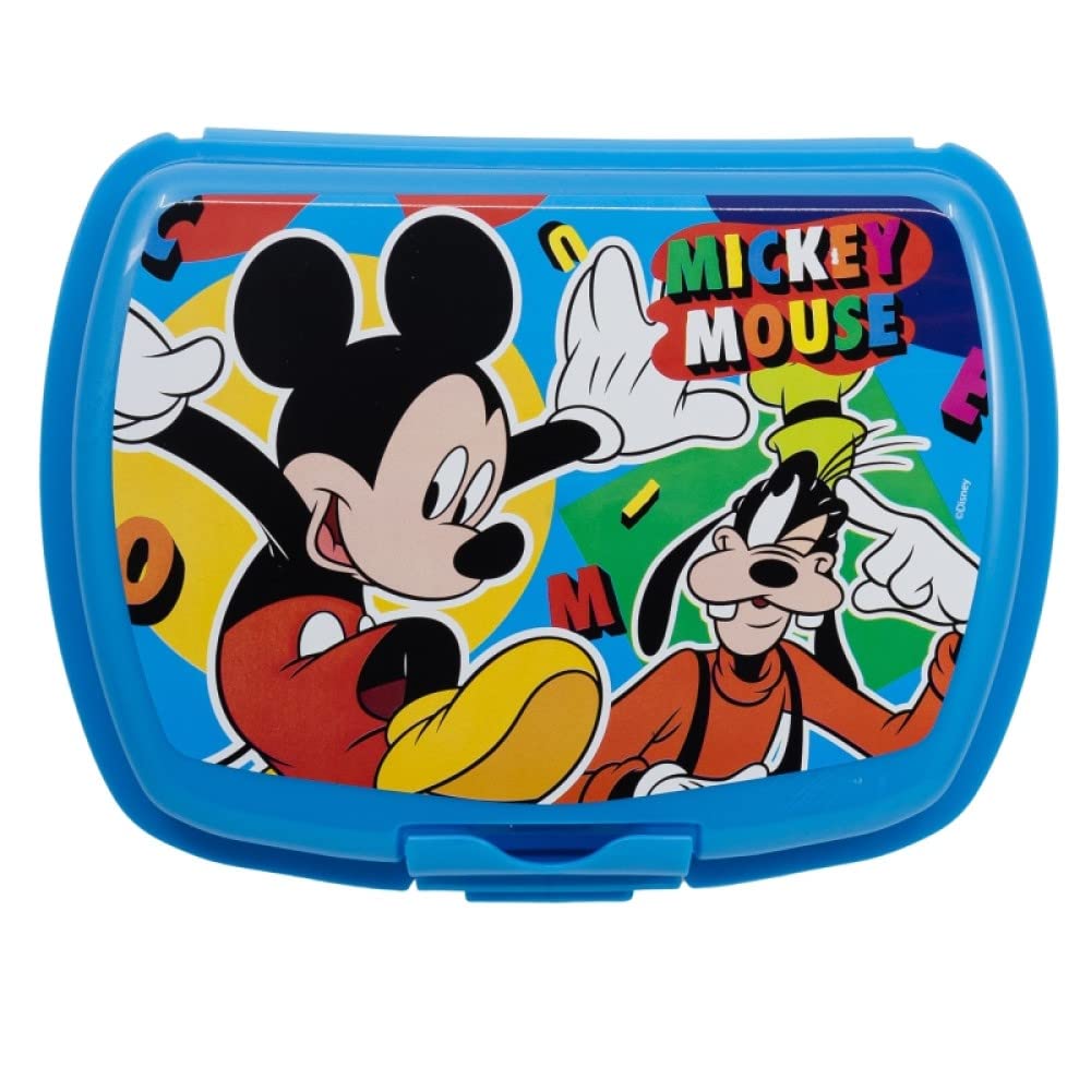 Om Supplies Mickey Urban Sandwich Lunch Snack Box Kids Children School (Mickey)