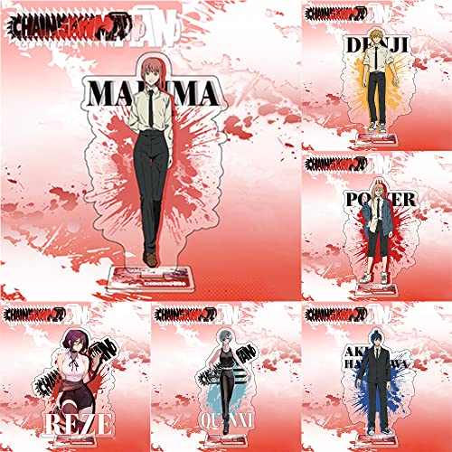 チェンソーマン アクリルスタンド アクスタ 6個セット デンジ マキマ 早川アキ パワー 東山コベニ ポチタ グッズ アクリルフィギュア 置物 台座あり 日常 装飾品 かわいい 萌えグッズ 飾り 誕生日 プレゼント