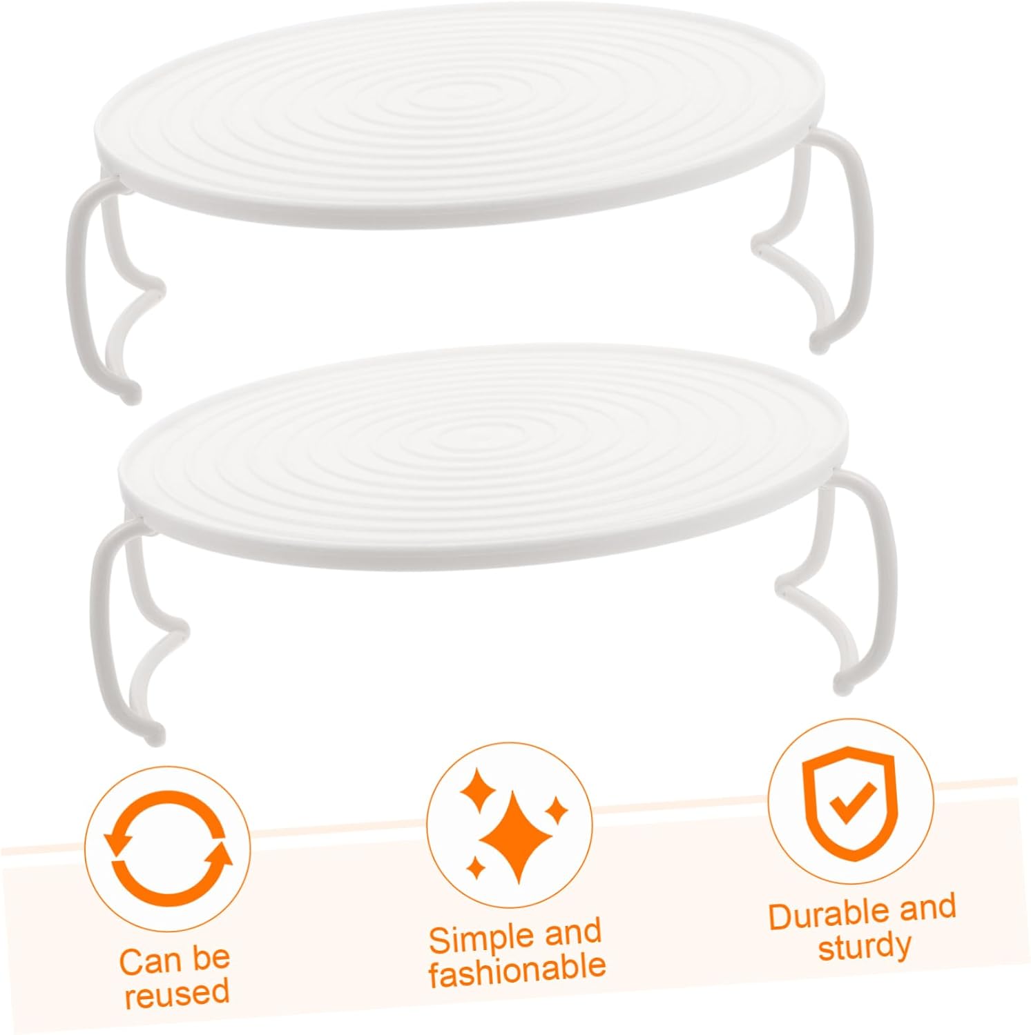 TIDTALEO 2Pcs Rounded Microwave Oven Steaming Tray Layered Storage Rack for Cooking and Heating Versatile Kitchen Accessory for Microwave and Steamer Use