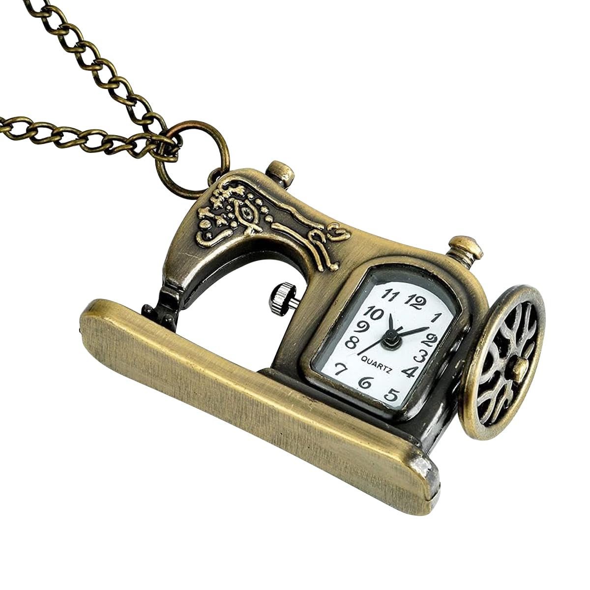 HASTHIP® Elegant Retro Pocket Watch Sewing Machine Design - Premium Alloy, Quartz Movement, Portable with Chain - Gift for Birthdays & Special Occasions for Men & Women (B0D1BL8HYZ) Amazon Price History, Amazon Price Tracker