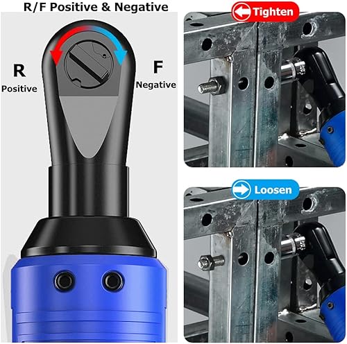 Miniatura 3 de Juego de llaves de trinquete eléctricas inalámbricas de 38 pulgadas, juego de llaves de trinquete de potencia de disparo de velocidad variable