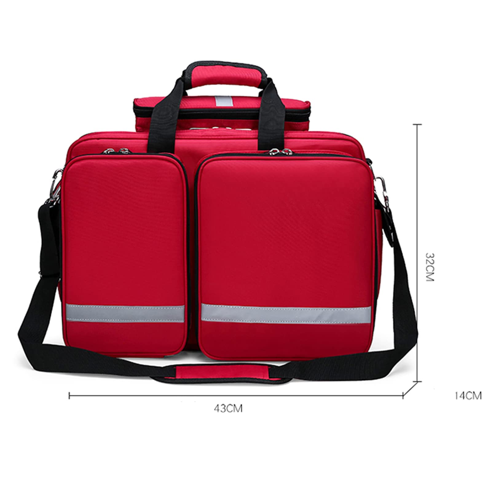 Bolsa de primeros auxilios vacía, bolsa de primeros auxilios vacía, bolsa de primeros auxilios grande profesional, bolsa de primeros auxilios para emergencias, ideal para EMT, EMS, paramédicos