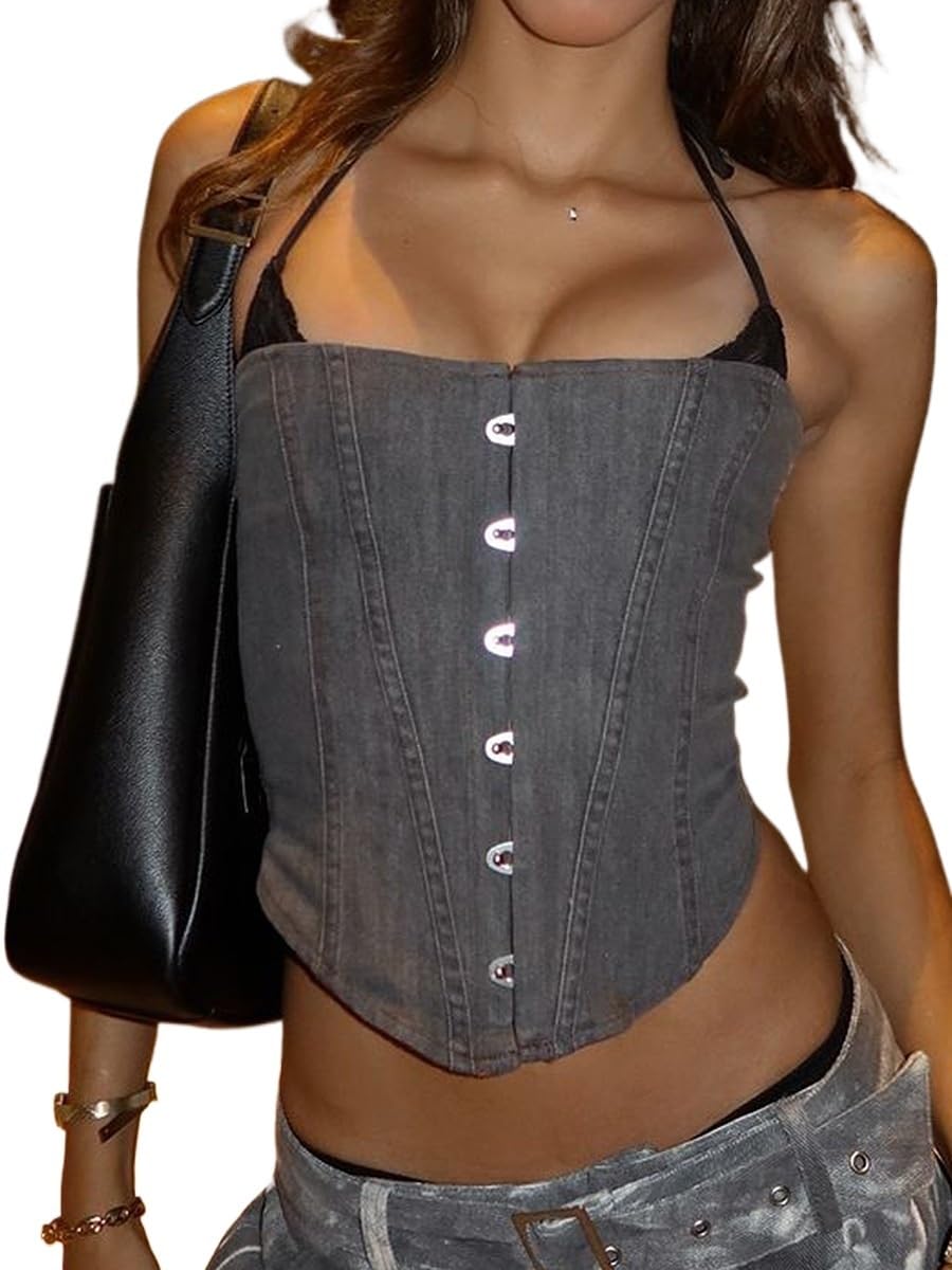 Missionary 2025 Top de Cuello Corto con Retazos de Encaje Sexy, Chaleco Irregular, Ropa Sexy for Mujer