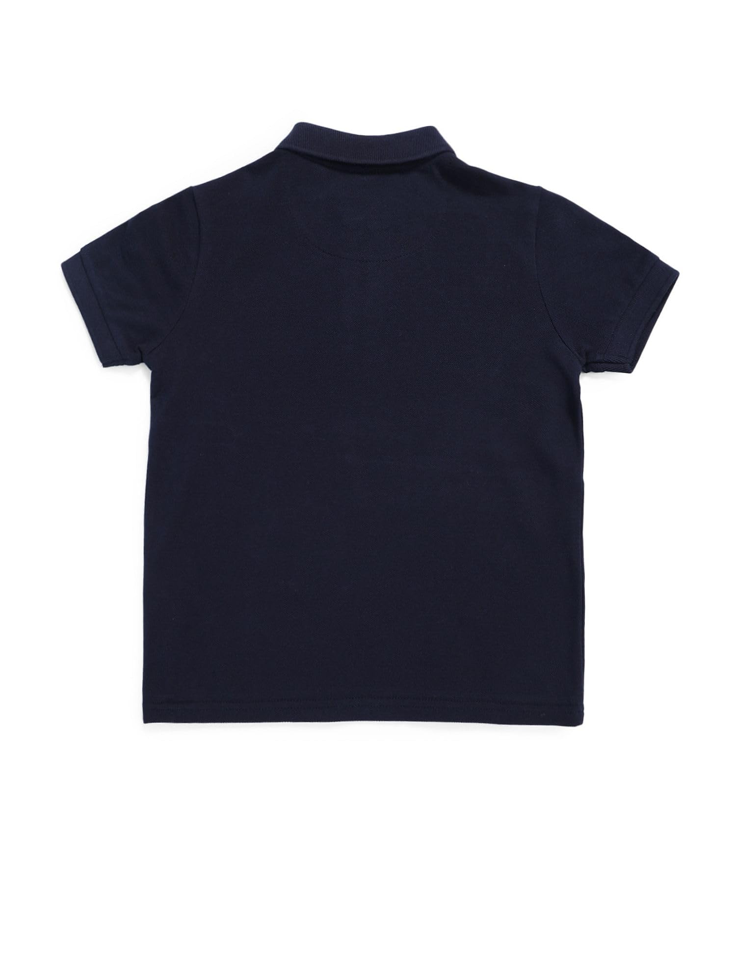 U.S. POLO ASSN. Kids Regular fit Cotton Solid Short Sleeves Polo Collar T-Shirts (UKTSHON0425_Blue_12M) 4