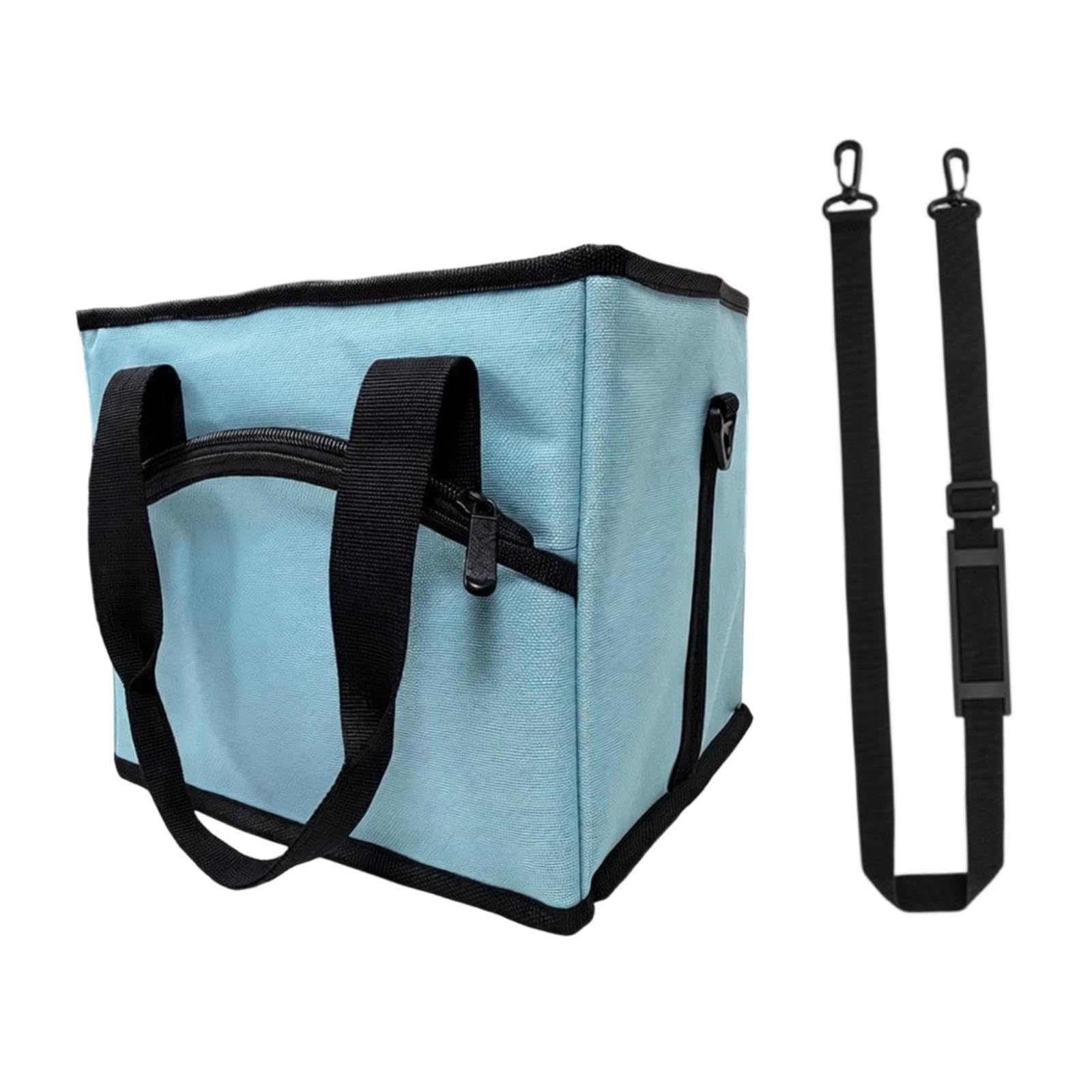 Getränkehalter, Wasserdichte, Faltbare, Verstellbare Thermotasche Aus Oxford Gewebe mit Austauschbaren Trennwänden Und Zubehörfach, Blau