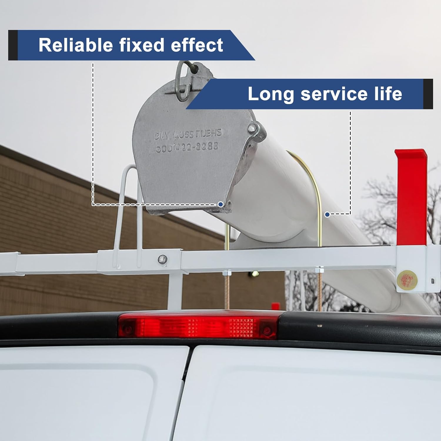 LEIFIDE 8 Pcs 3/8"-16 U-Bolt Fit 6 Inch PVC Pipe with Nuts and Washers, Round Zinc Plated Steel U Clamp for Pipe, Tube, Fence, Trailer, and General Mounting Hardware