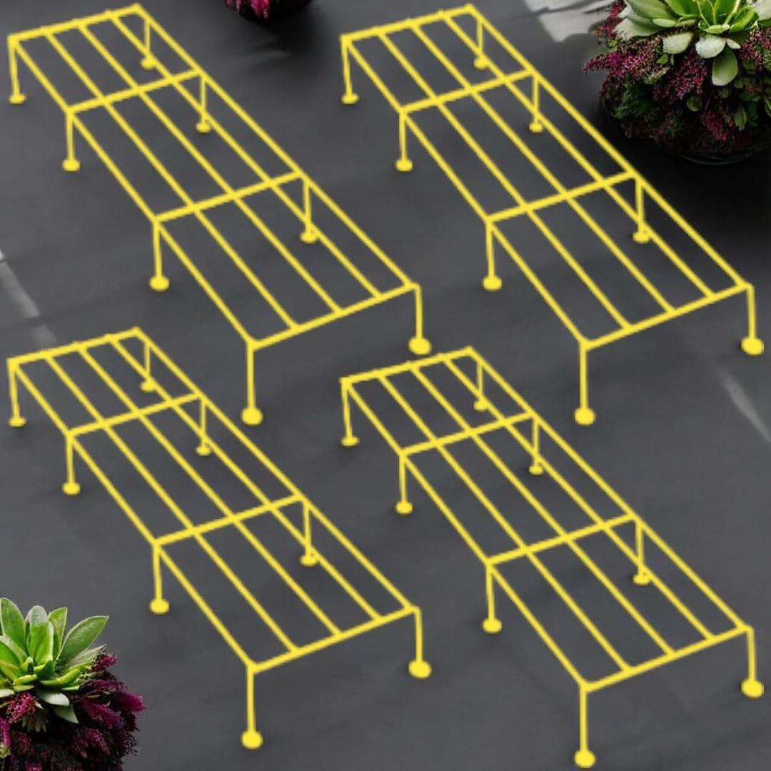 Indigo Anti Rust Metal Plant Stand for Balcony (Set of 4) | Planter Stand for Living Room - 24 inches | Pot Stand for Outdoor & Indoor Plants (Yellow) (B0DGQ265X7) Amazon Price History, Amazon Price Tracker