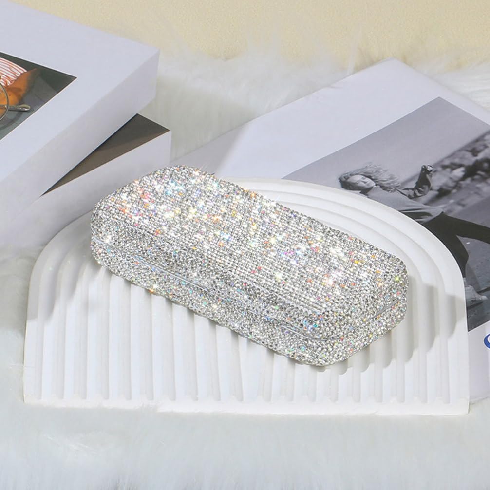 OUNONA 4 Szt. Samochodowe Etui Na Okulary Podróżne Etui Na Okulary Rhinestone Uchwyt Na Okulary