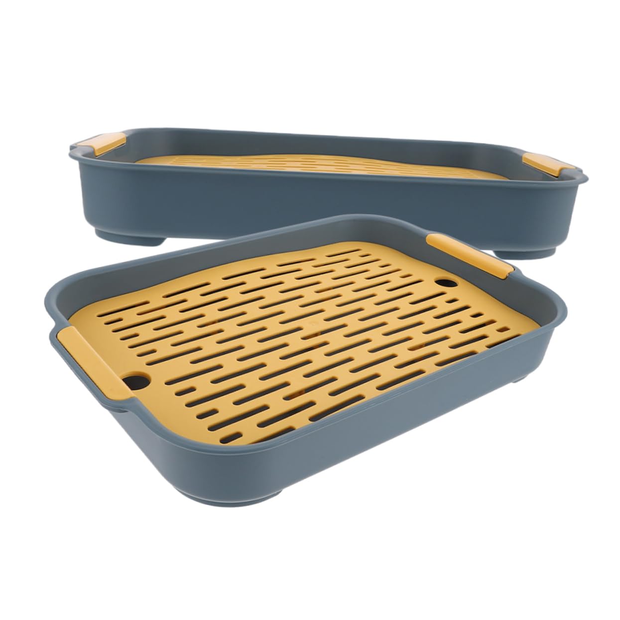 BESPORTBLE 6pezzi Vasca per Lettiera per Conigli e Piccoli Animali Design Compatto e Spazioso per Addestramento Toilette di Coniglietti Porcellini e Criceti Materiale Resistente
