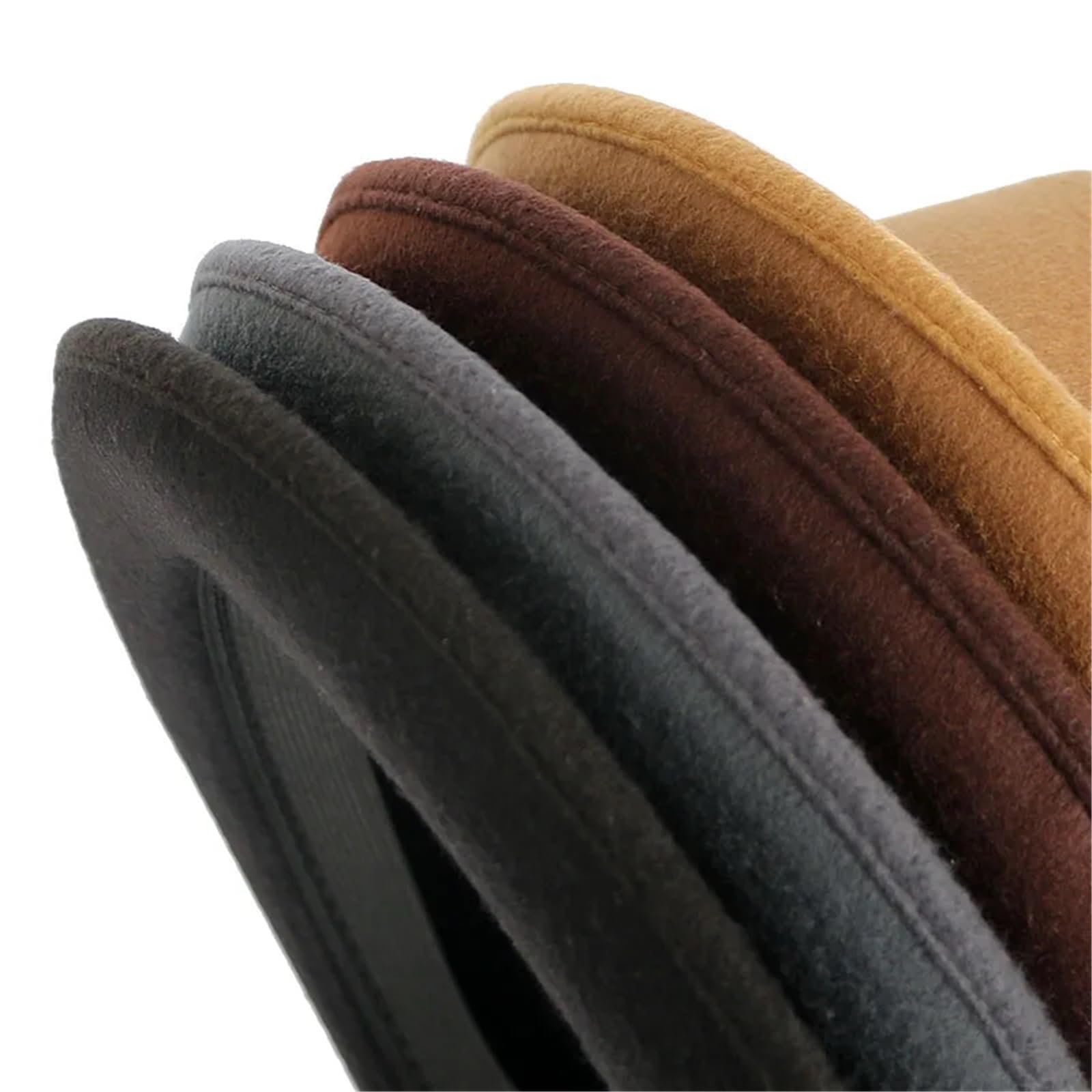 Cappello a Cilindro Cappello Classico da Uomo Cappello Invernale Solido a Maniche Corte Jazz Cappello a Cilindro Nero da Uomo in Feltro(Khaki)