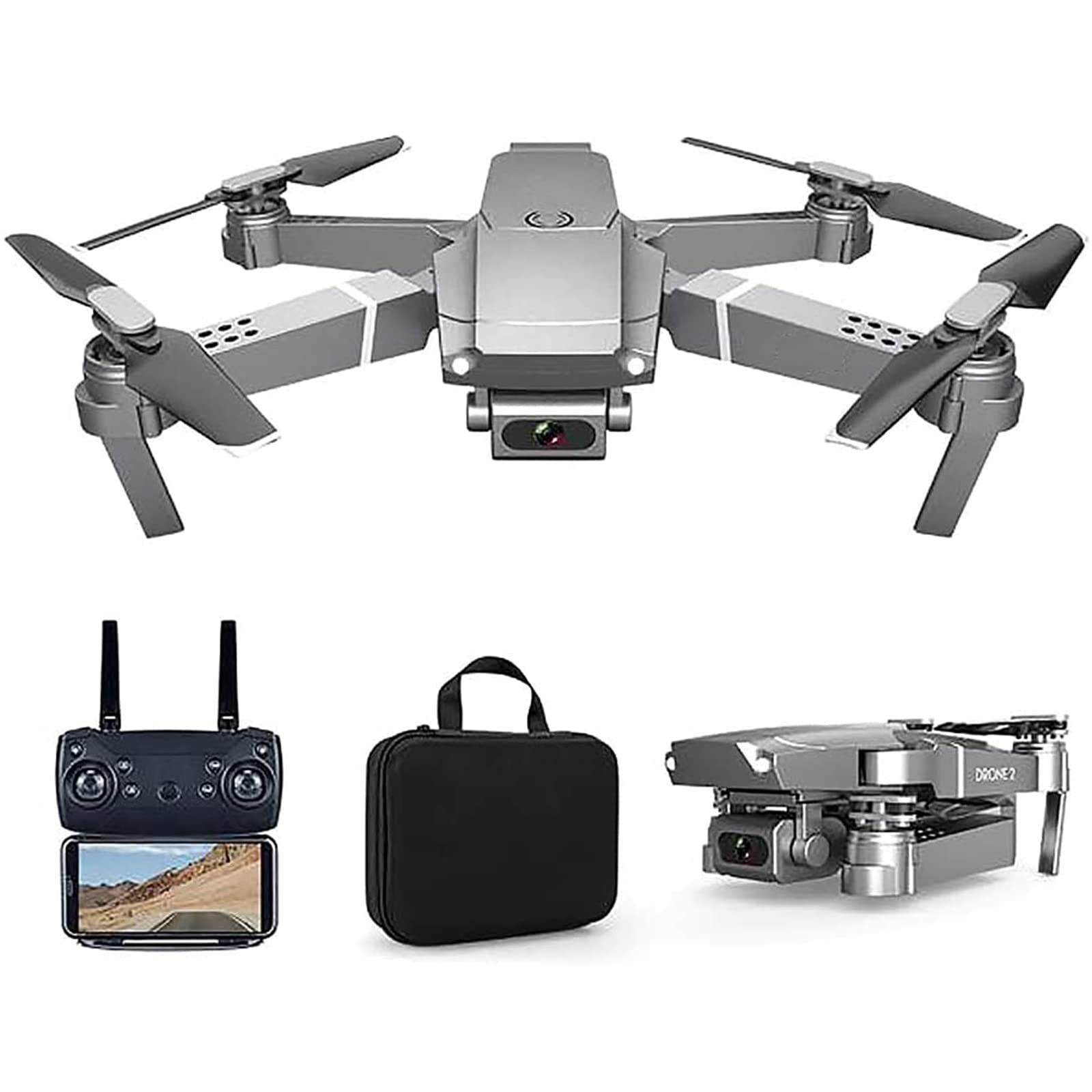 Dron Z Kamerą 4K HD, Zdalnie Sterowanym Quadrocopterem Ze Sterowaniem Głosowym, Optycznym Pozycjonowaniem Przepływu, Fotografią Gestów, Dla Początkujących Chłopców I Dziewczynek