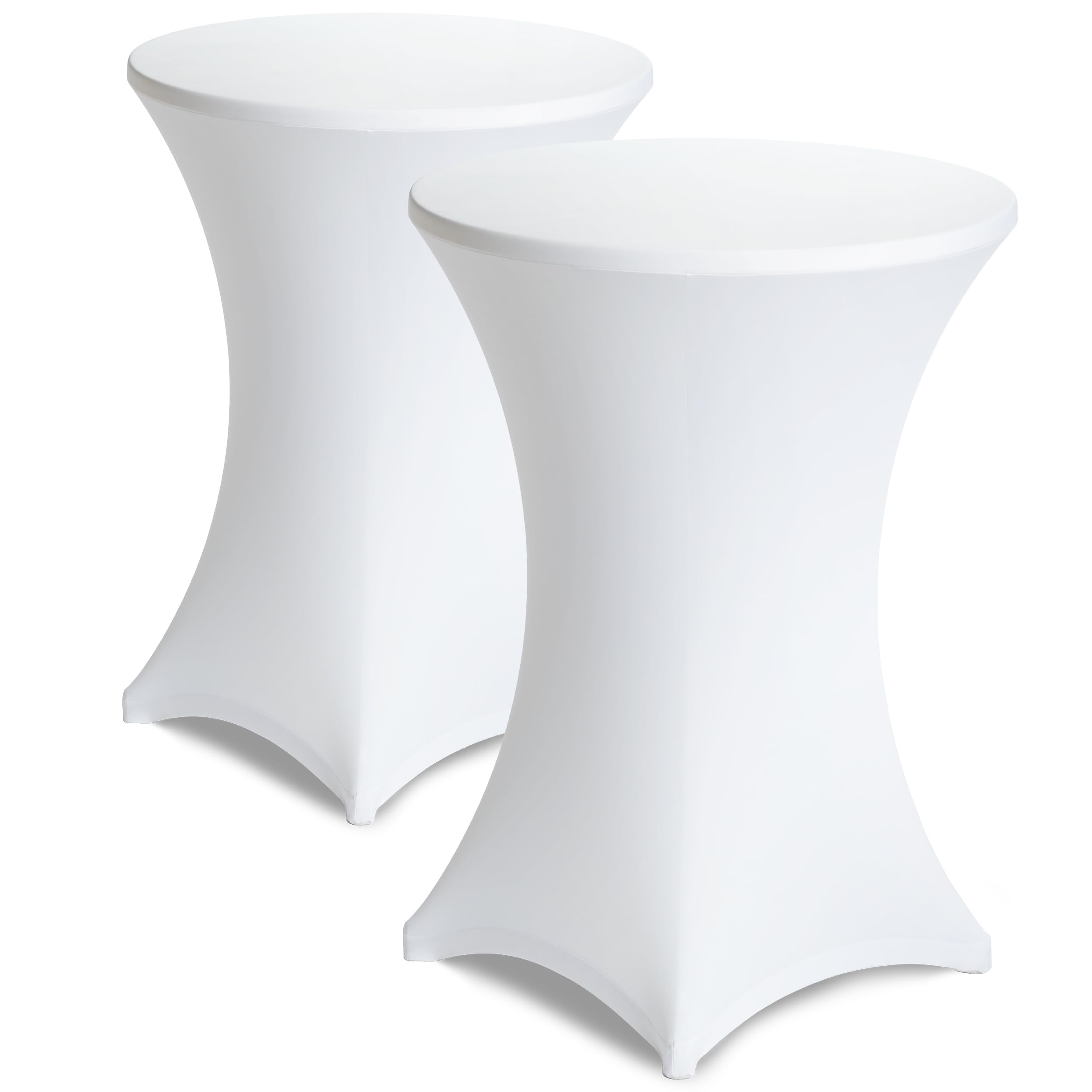 Gräfenstayn 2 Fodere per tavolino da Bar Diana Certificate Öko-Tex Siegel Standard 100 - di Diversi Colori e Dimensioni per tavolini del Diametro di Ø60 cm • Ø70 cm • Ø80 cm 30590 (Bianco, Ø 60)