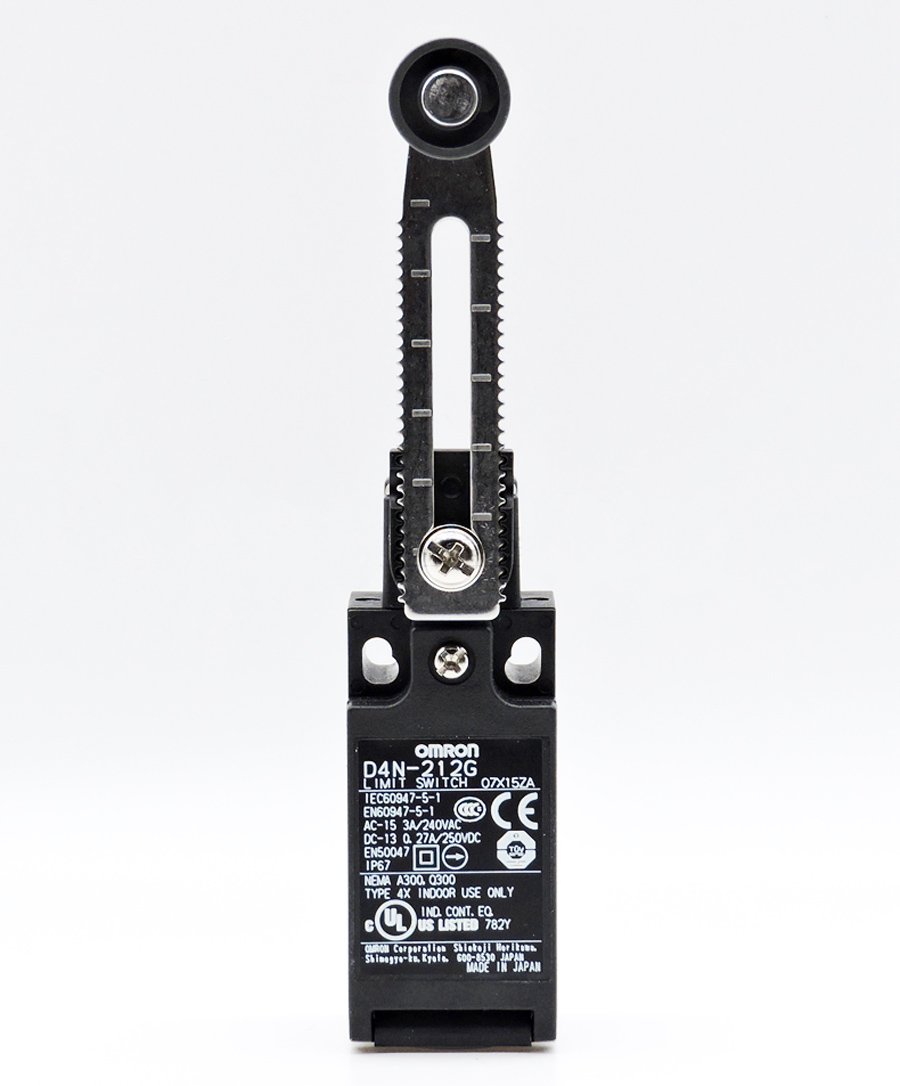 Omron D4N212G Safety Limit Switch, 120 240 VAC, 10 A, 4.5 N Operating