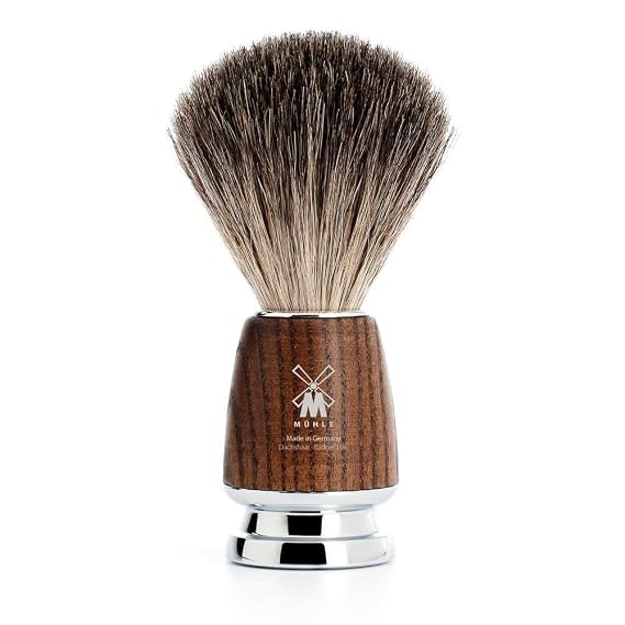 MUHLE RYTMO 4-piece Pure Badger Double Edge Safety Razor (Closed Comb) Shaving Set For Men - Perfect for Every Day Use, Barbershop Quality Close Smooth Shave
