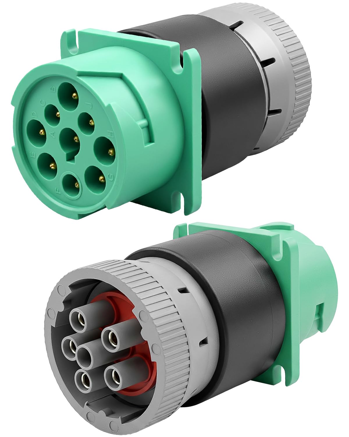 ju② 2本　LOAD Amazon.com: J1939 9 Pin Female to J1708 6 Pin Male OBD2 Adapter