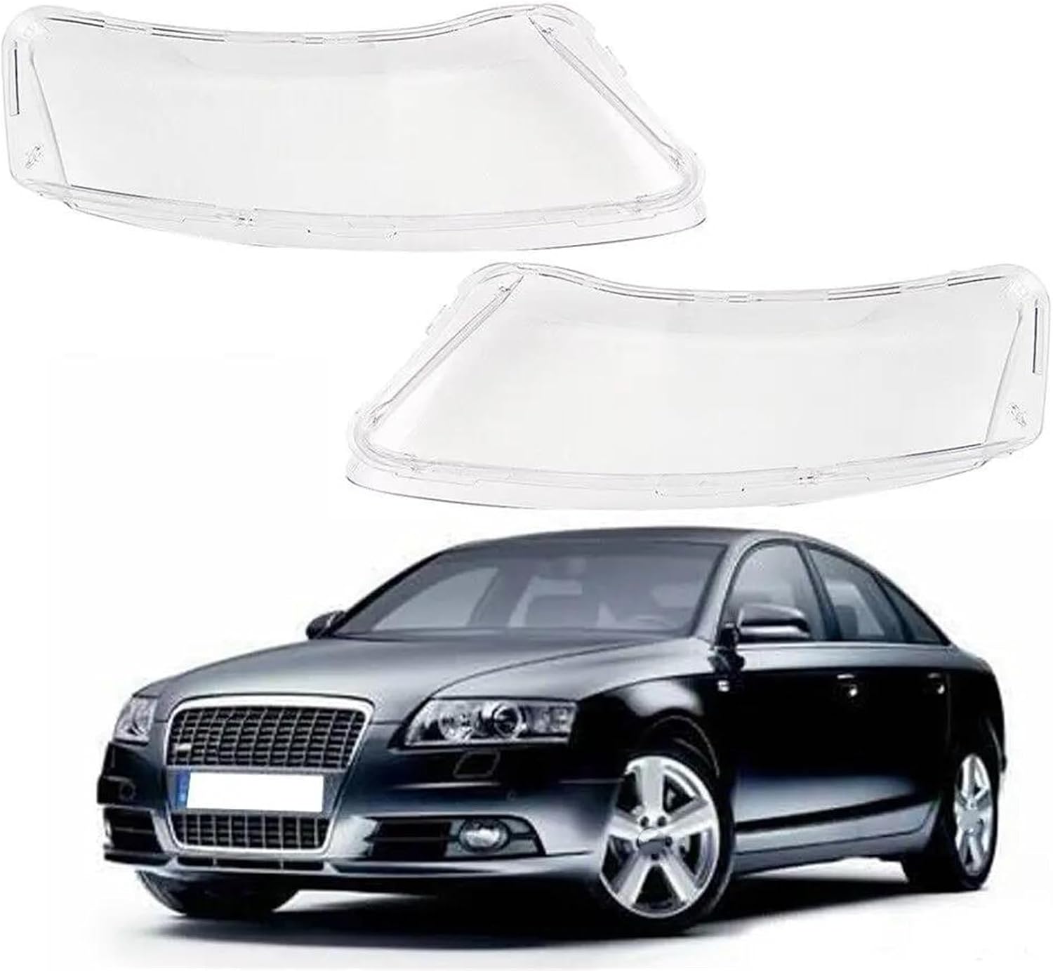Headlight Headlight Lampshade Transparent Headlight Lamp Lampshade Cover Light Protection Shell for for A6 for C6 2006-2011 Car Headlight