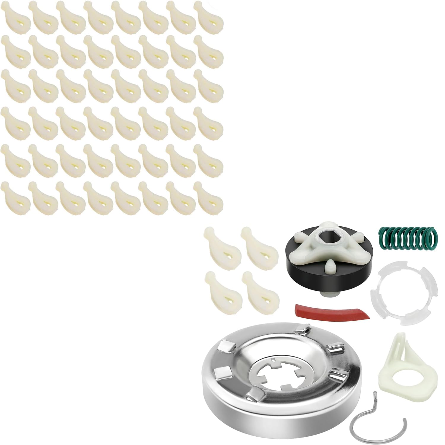 285785 Washer Clutch Assembly Kit with 80040 Washer Agitator Dogs Kit by Beaquicy (48-Pack)