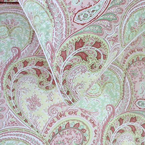 Image of FADFAY 4 Piece Pink Paisley Bed Sheet Set Luxury Bedding Sets Designer Bedding Collections 800 Thread Count 100% Egyptian Cotton Deep Pocket-California King Size