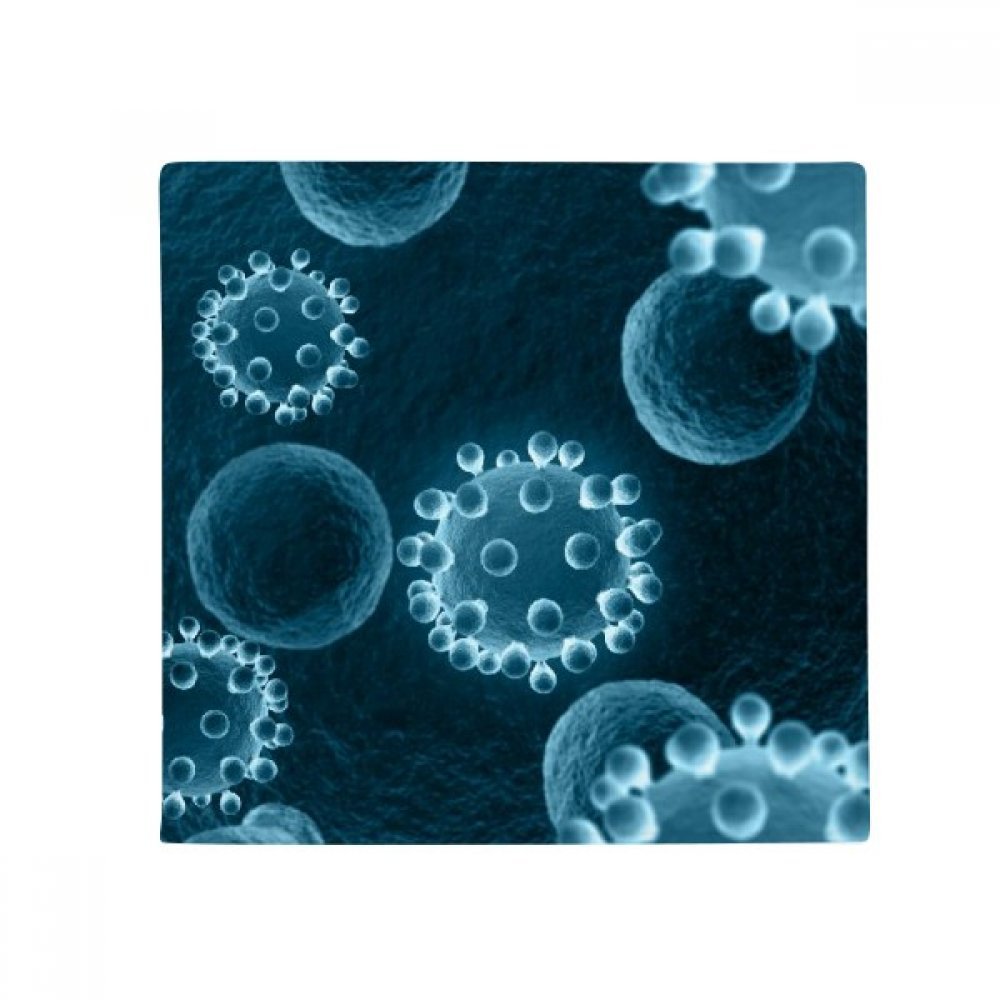 Tapis motif cellule bleue 60x60 antidérapant salon et entrée