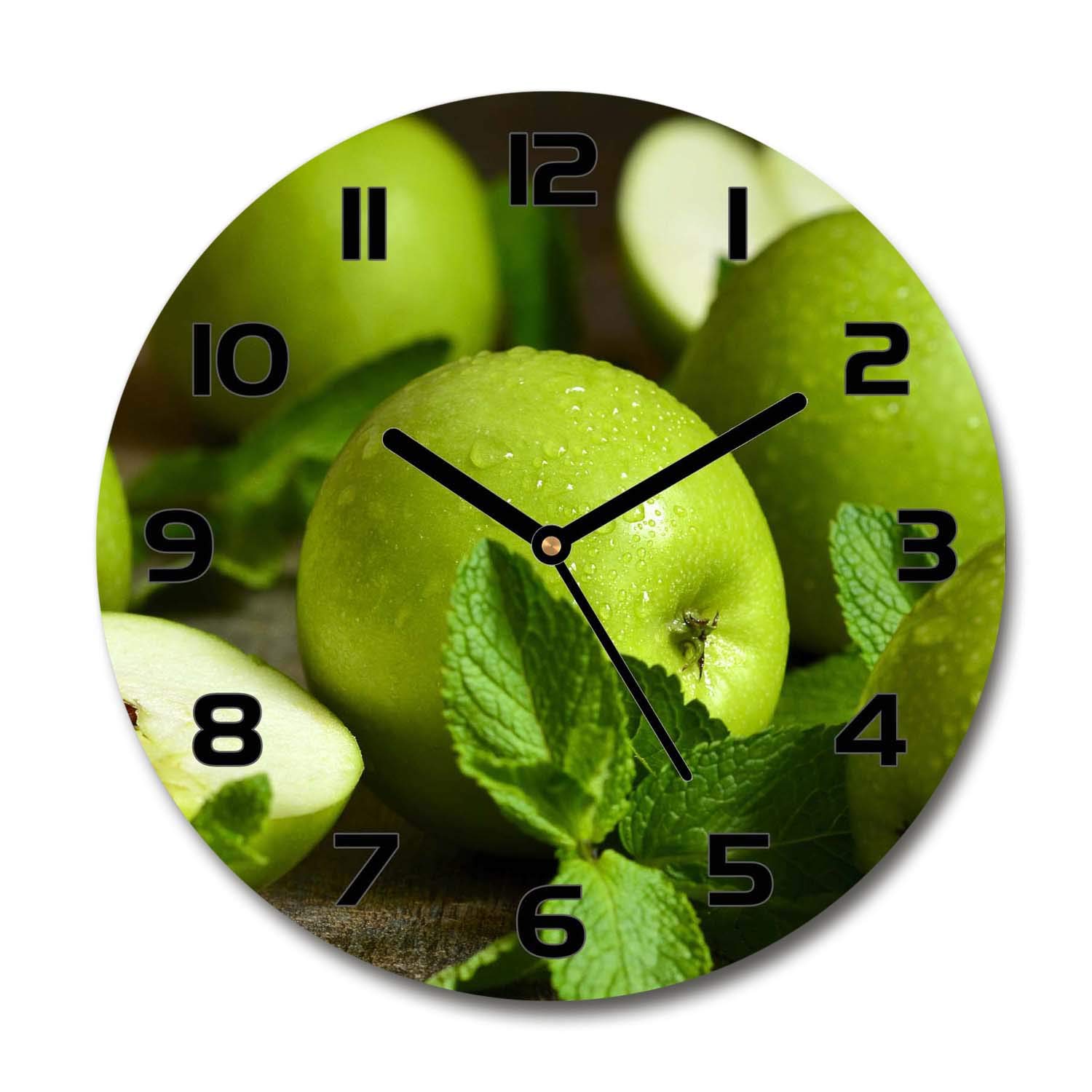 Horloge en verre silencieuse sur pied Tulup de format carré pour un salon design