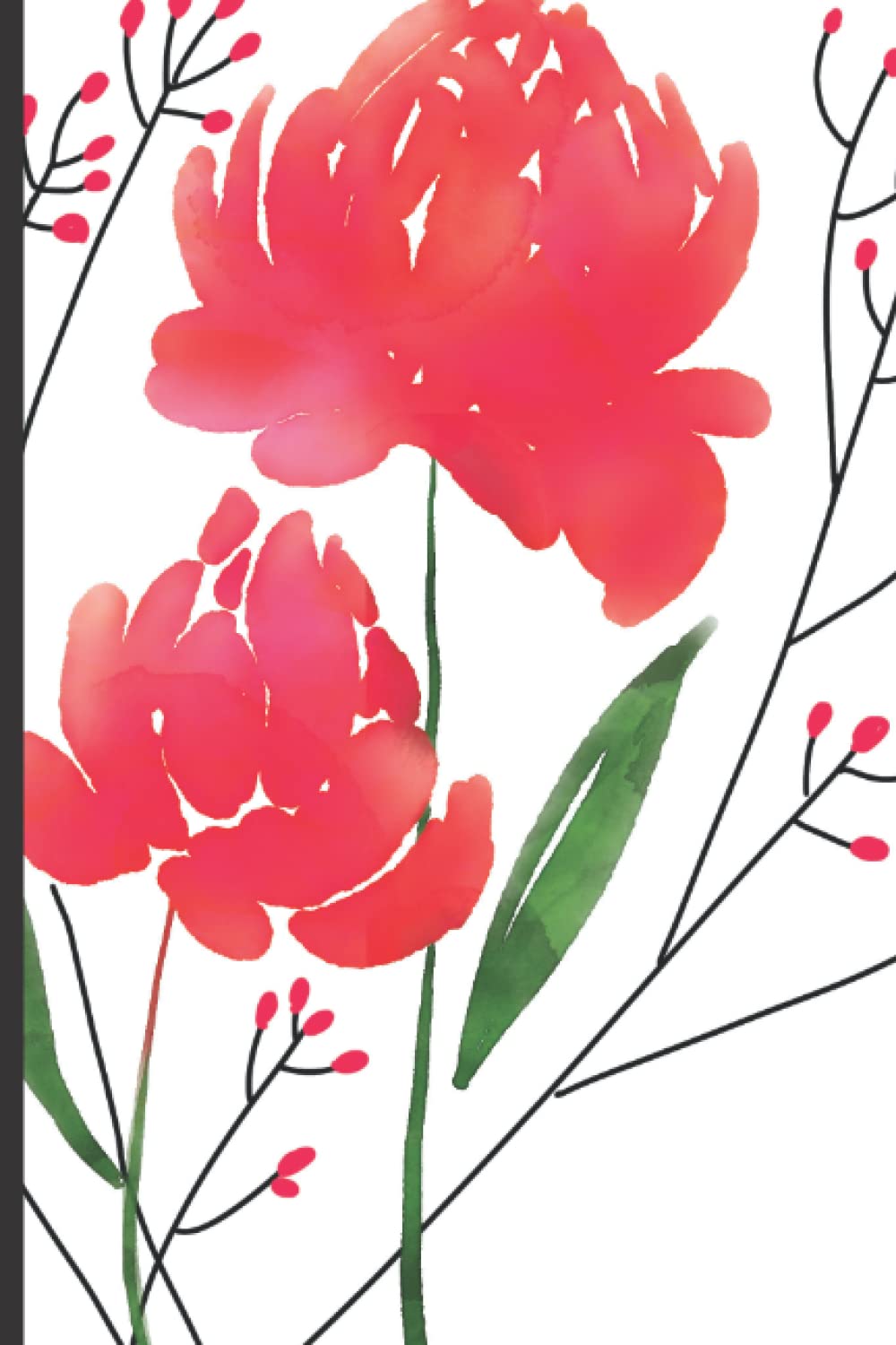 Journal / Notebook: Red Flower