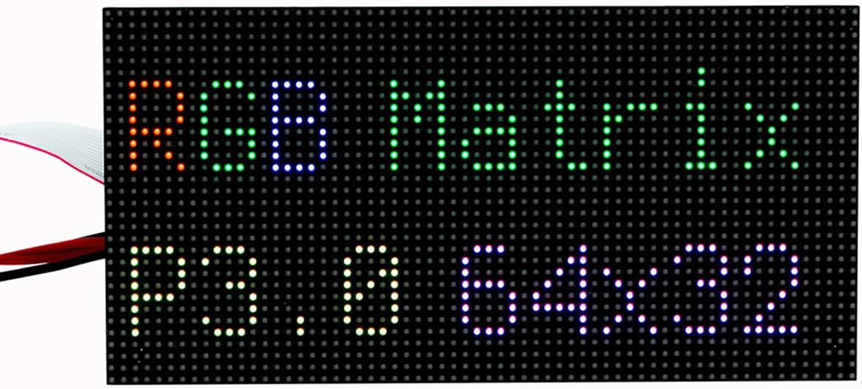 Panel de matriz LED RGB de 64 × 32 píxeles para Raspberry Pi 3 mm Pitch Onboard 2048 RGB LED para Arduino RGB LED Panel