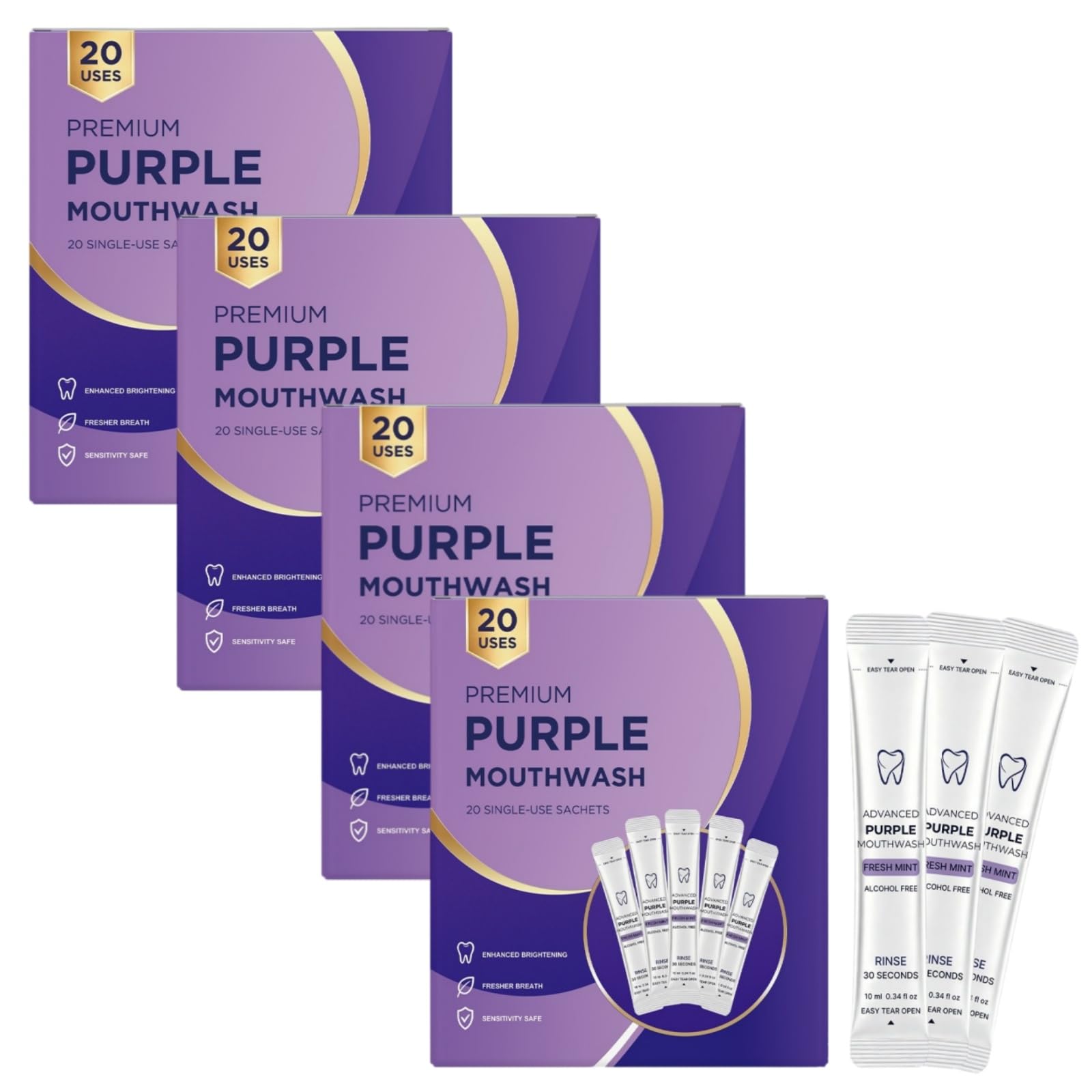 Purple Teeth Whitening Mouthwash,Stagno Bagno Di Bocca Sbiancante