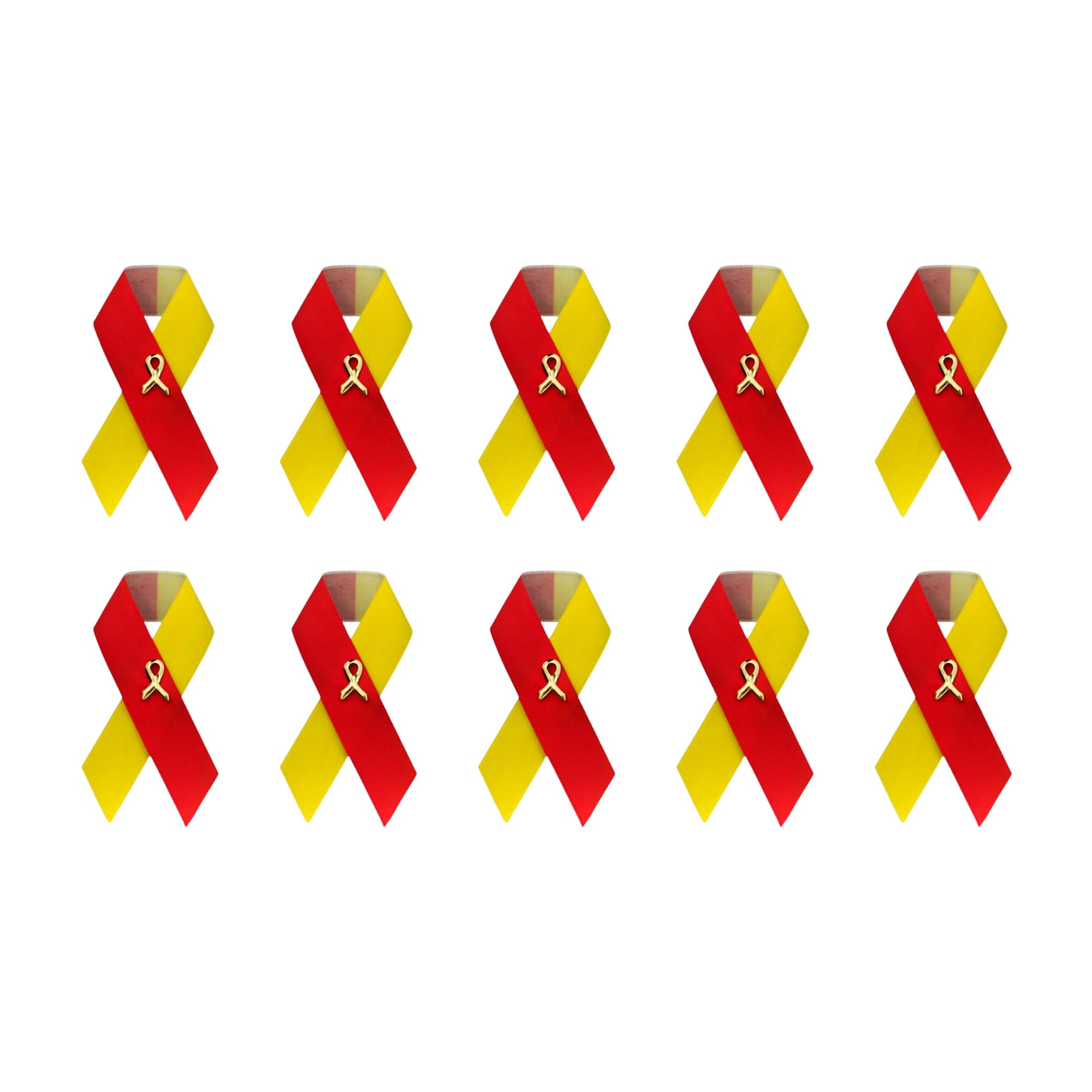 1/2/5/10/25/50/100pcs Satin Awareness Ribbon Pins (Pick your color), for Cancer &amp; Disease Awareness, Bulk Quantities for Fundraising, Events, Gift Giving