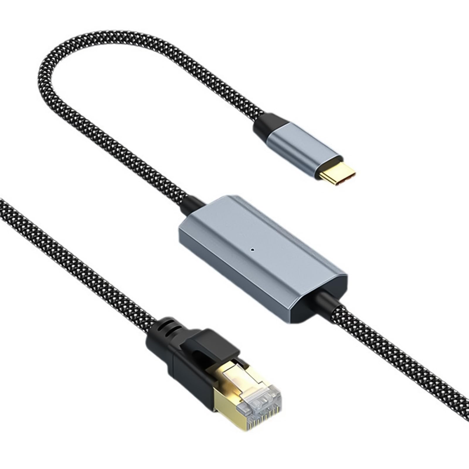 Tipo C di velocità veloce al cavo intrecciato nylon dell'adattatore 1000Mbps di Gigabit Ethernet RJ45 per il collegamento stabile e veloce