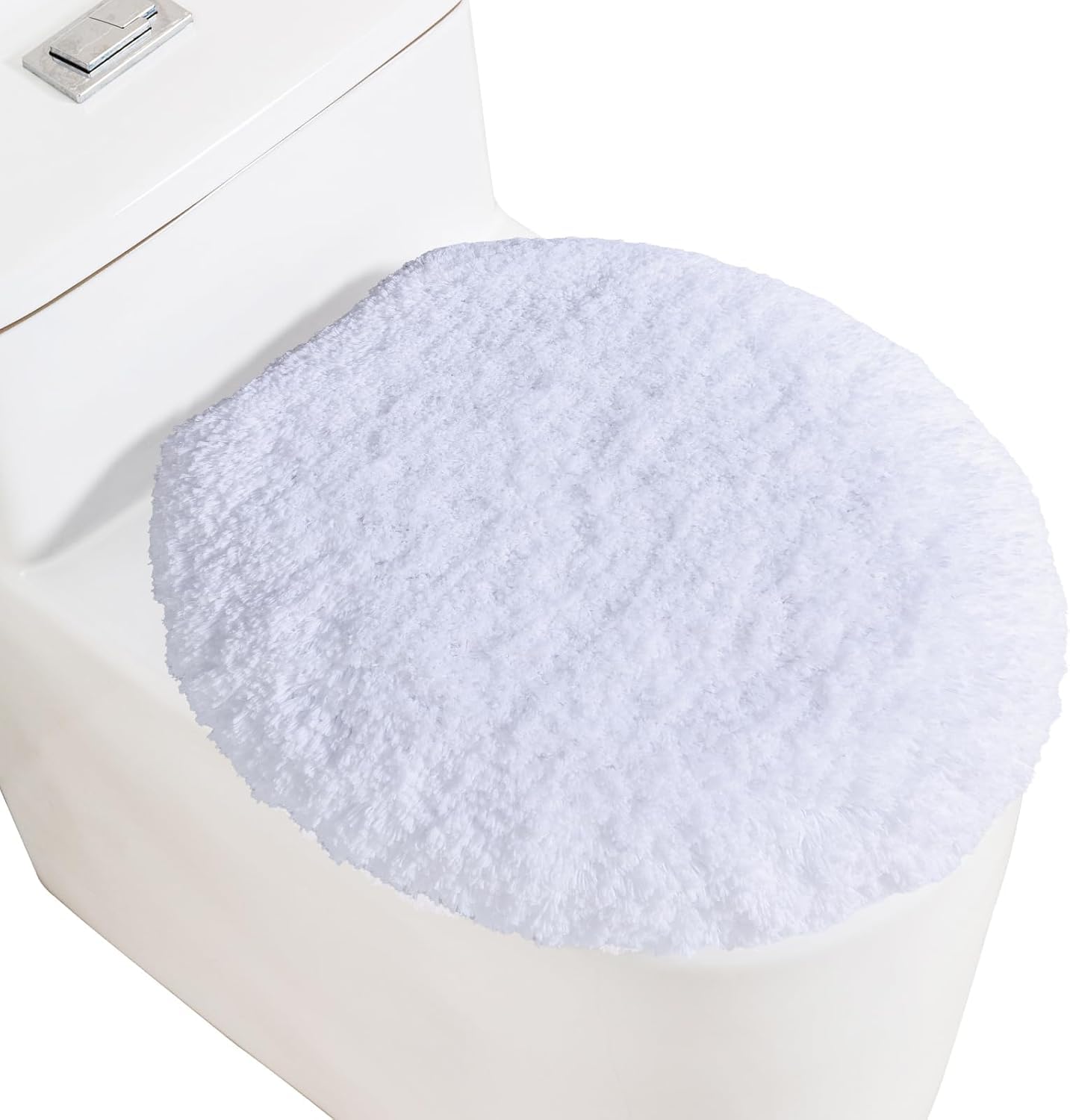 Microfiber Toilet Lid Cover, 17.5"x15" Fits Round Oblong and Elongated