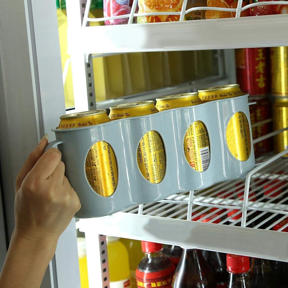 Zeebly Portable Soda Can Organizer for Refrigerator Shelf, Beer Can