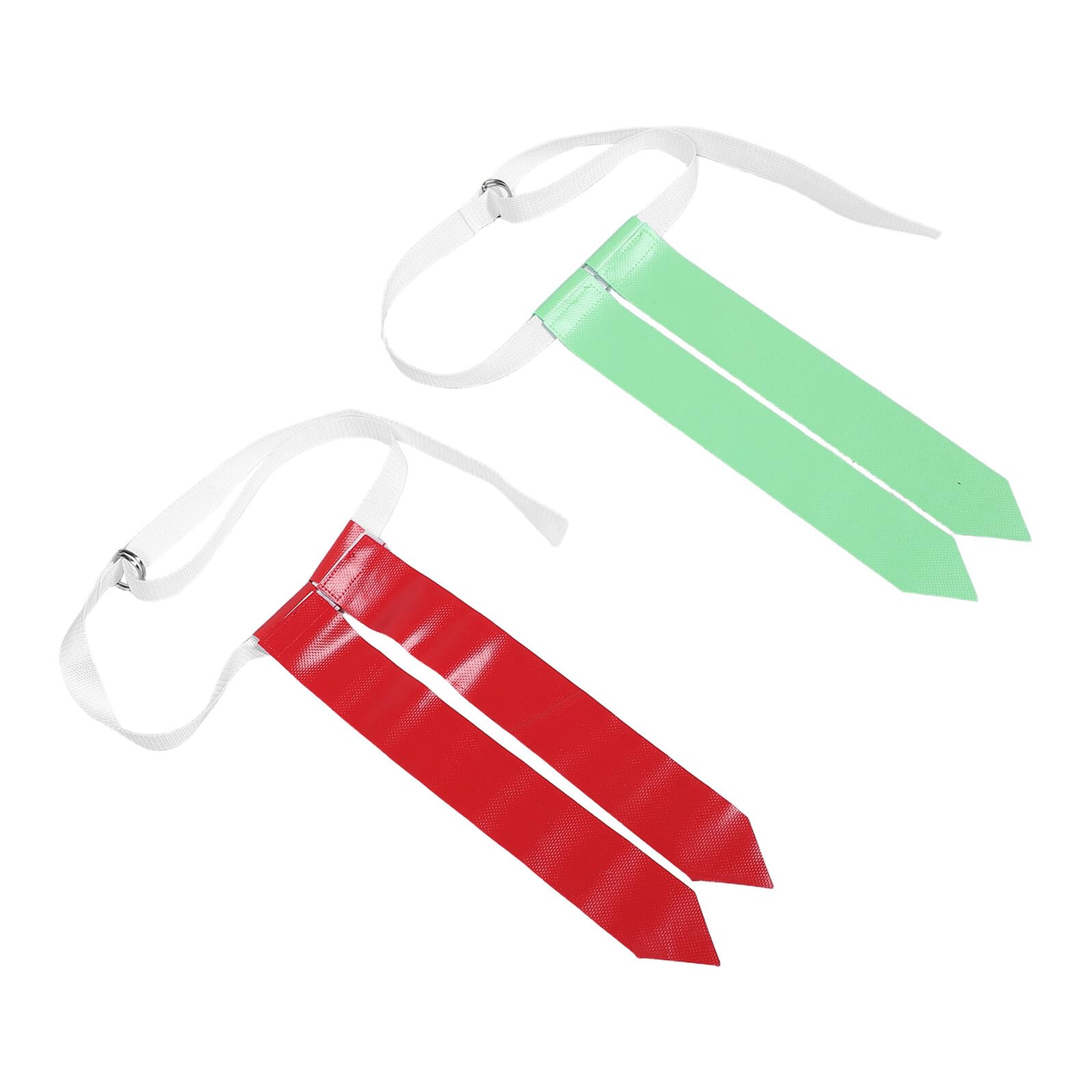 TOPBATHY Cinturones Ajustables de Fútbol Bandera 14 Piezas con Banderas Desmontables Rojas y Verdes Cinturones con Hebilla Doble D y Cierre de Gancho y Bucle para Entrenamiento y