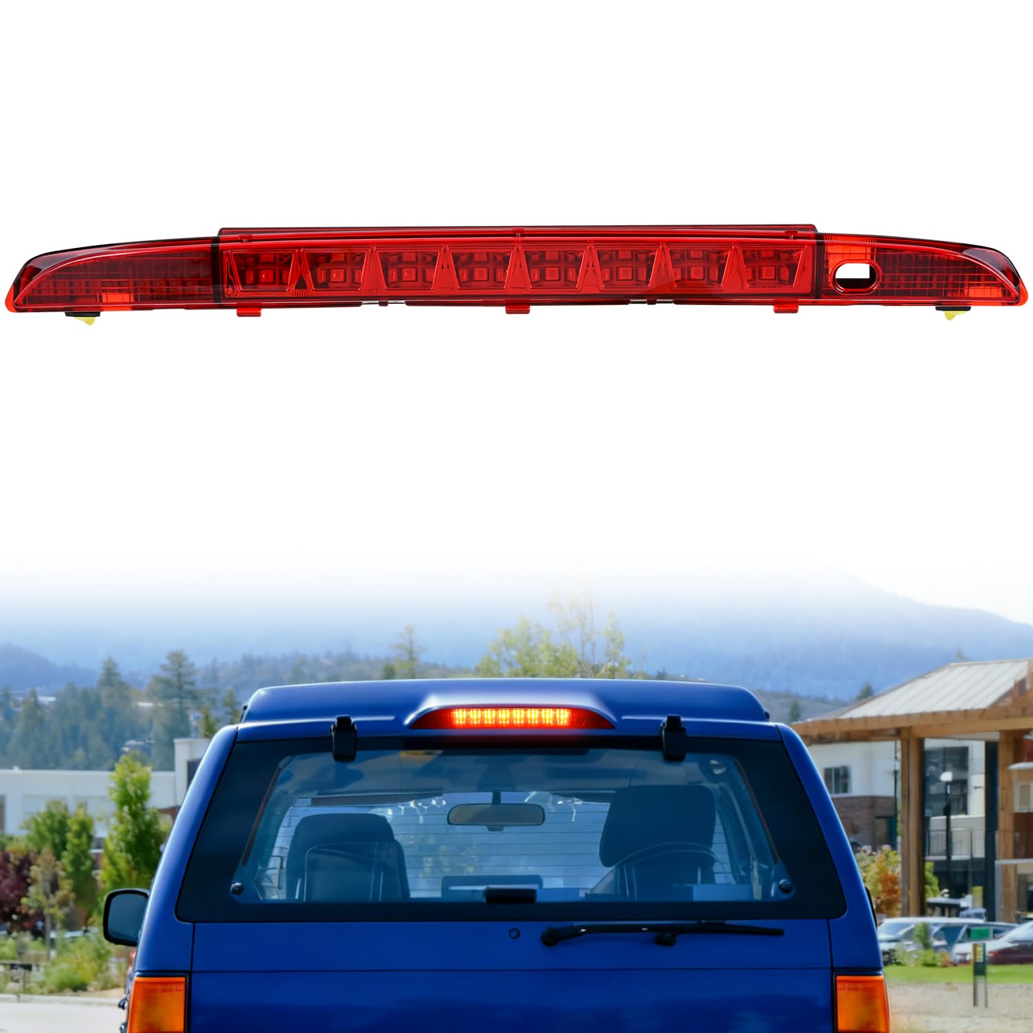 Nilight Third Brake Light for Nissan Pathfinder 1993 1994 1995, Smoked Lens