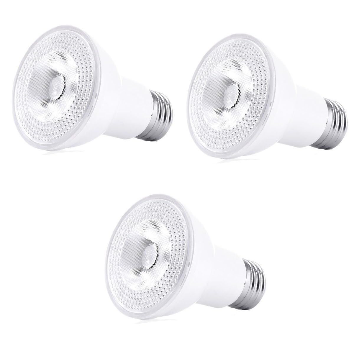 yayutelight 3-Pack PAR20 E27 Bulb, Warm White 3000K 7W (Equivalent to 50W) Dimmable LED Light Bulb, PAR20 Energy Saving Light Bulbs