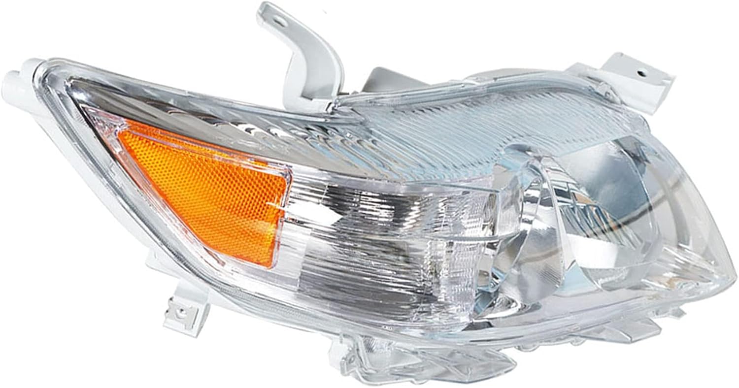 munirater 81110-06520 Right Front Chrome Projector Headlight Light Lamp Passenger Side Replacement for Camry 4-Door Sedan 2010 2011