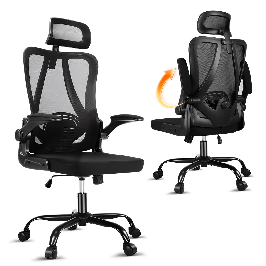 Photo 1 of Office Chair, Gaming Chair Desk Chair Comfy Computer Chair Ergonomic Office Chair Mesh Office Chair with Rolling for Gaming Home and Office (3.2 Adjustable)
