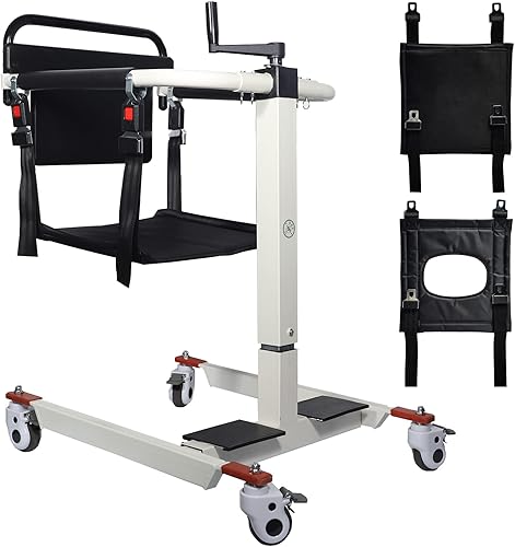Miniatura 16 de Silla elevadora de paciente, silla de ruedas elevadora para el hogar, silla portátil de transferencia para ancianos, altura ajustable con dos Basic