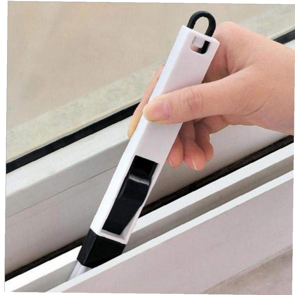 Byfri Black 2 In 1 Window Gap Slot Cleaning Brush Small Household Dustpan And Brush For Vents Keyboards (1Pc )