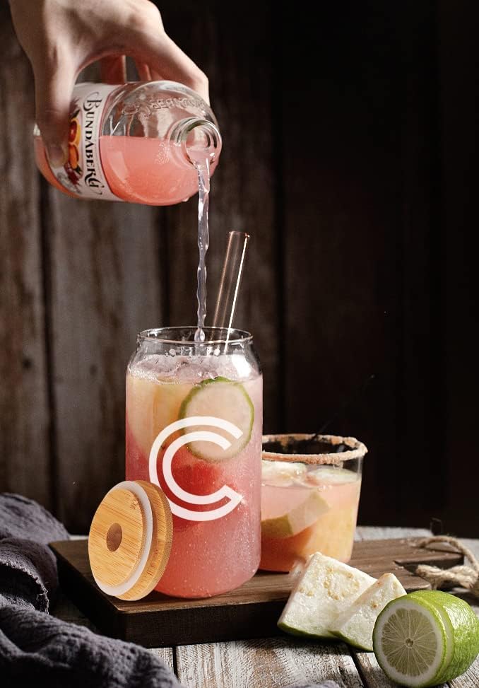 Miniatura 5 de Mason Life Taza de vidrio para café helado, taza de vidrio con letras y pajitas, vaso de vidrio de 20 onzas, vaso para beber, vaso de batido, vaso