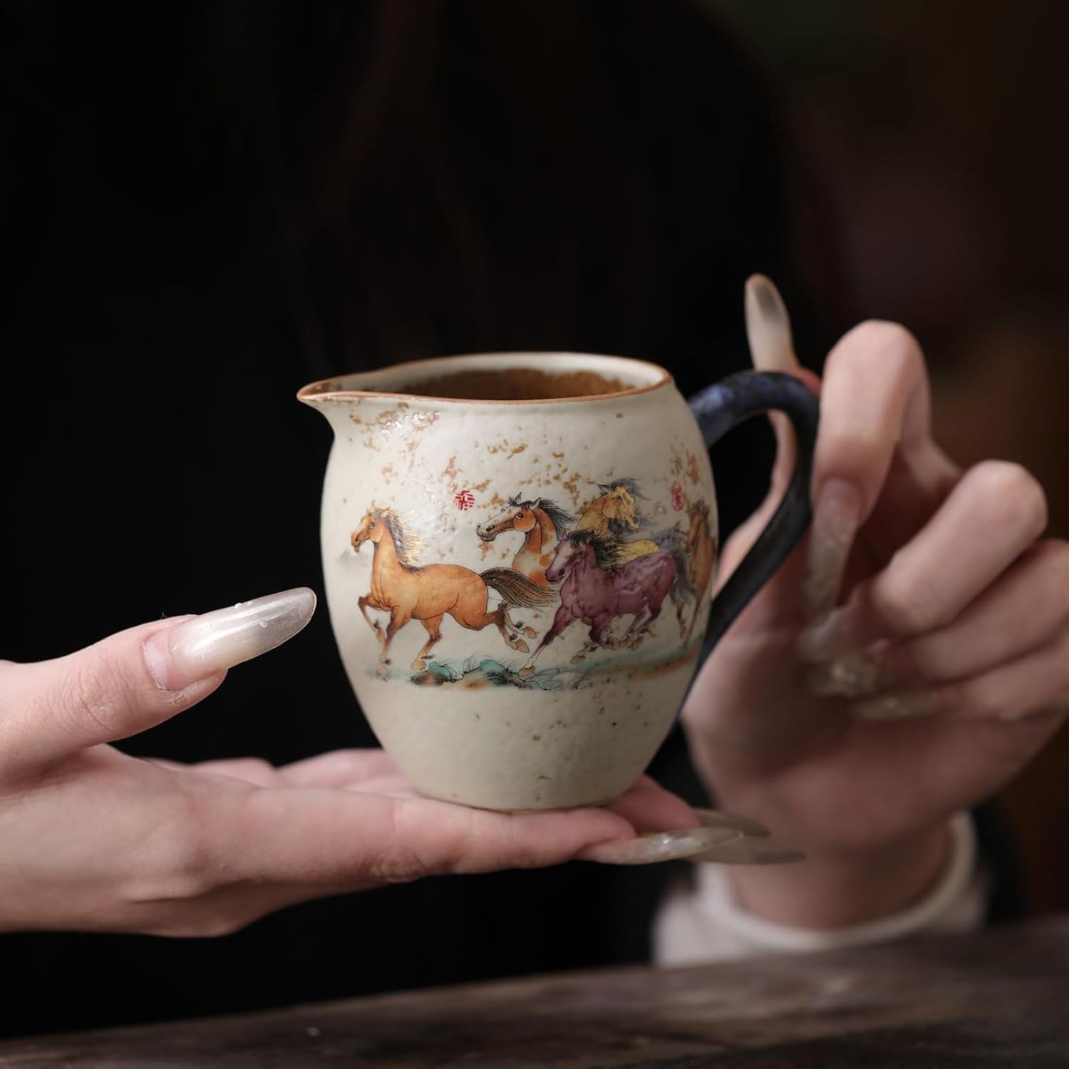 Ceramics Fairness Cup, 220ml 7.4oz, Household Tea Dispenser Chinese Kung Fu Tea Set