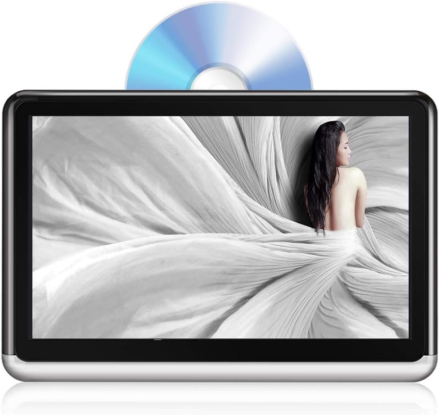 DDAUTO Tablet Android 6.0 Portable DVD Player 10.1 inch IPS Touch Screen Car Headrest Multimedia Monitor, Bluetooth 4.0, Built-in 4500mAh Battery, Supports HDMI Output, FM, WiFi