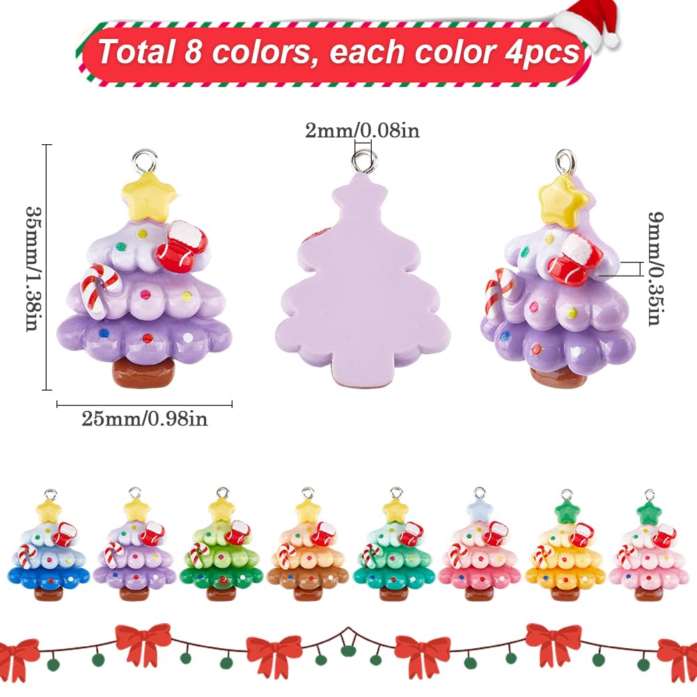 SUNNYCLUE 32 Ciondoli Di Natale In Lega Smaltata - Per Collane, Bracciali E Albero