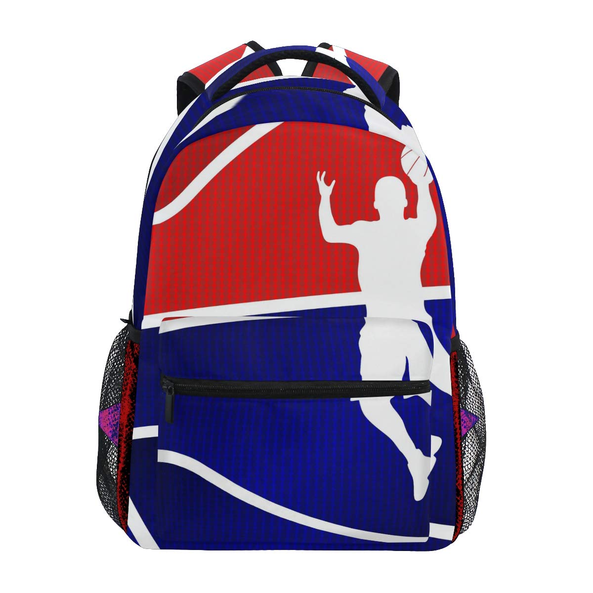 Sac à Dos d'école de Fond de Basket-Ball Bleu pour Le Sac de Voyage de Sac de Voyage d'enfants de Filles de garçons